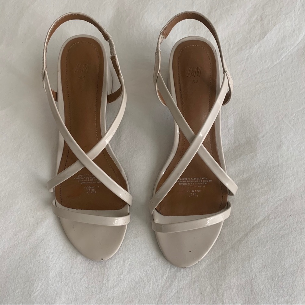H&M Strappy Nude Block Heel